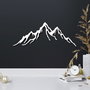 Wallity Mountain - 12 Escultura de pared metálica Blanca